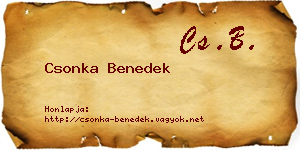 Csonka Benedek névjegykártya
