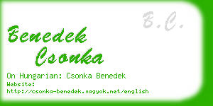 benedek csonka business card